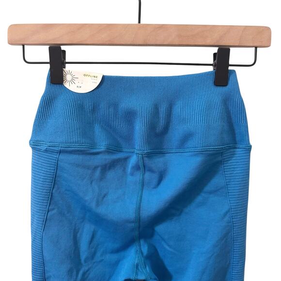 NWT Offline by Aerie Seamless Legging in "Ocean Aqua" Blue Size Small - Picture 10 of 14